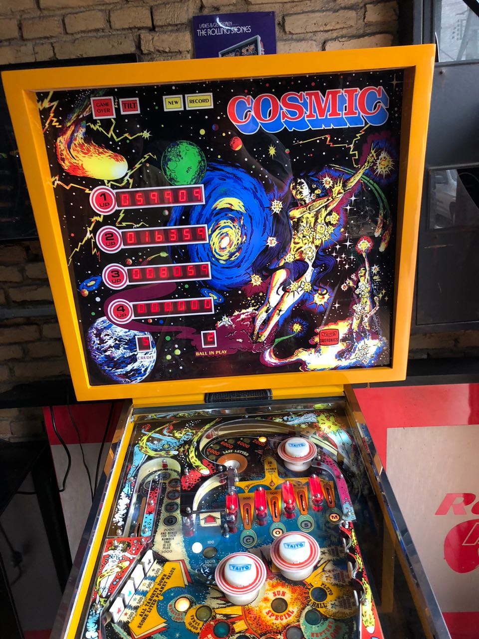 Miniatura Pinball Colecionável Cosmic Taito Escala 1/12 - EV